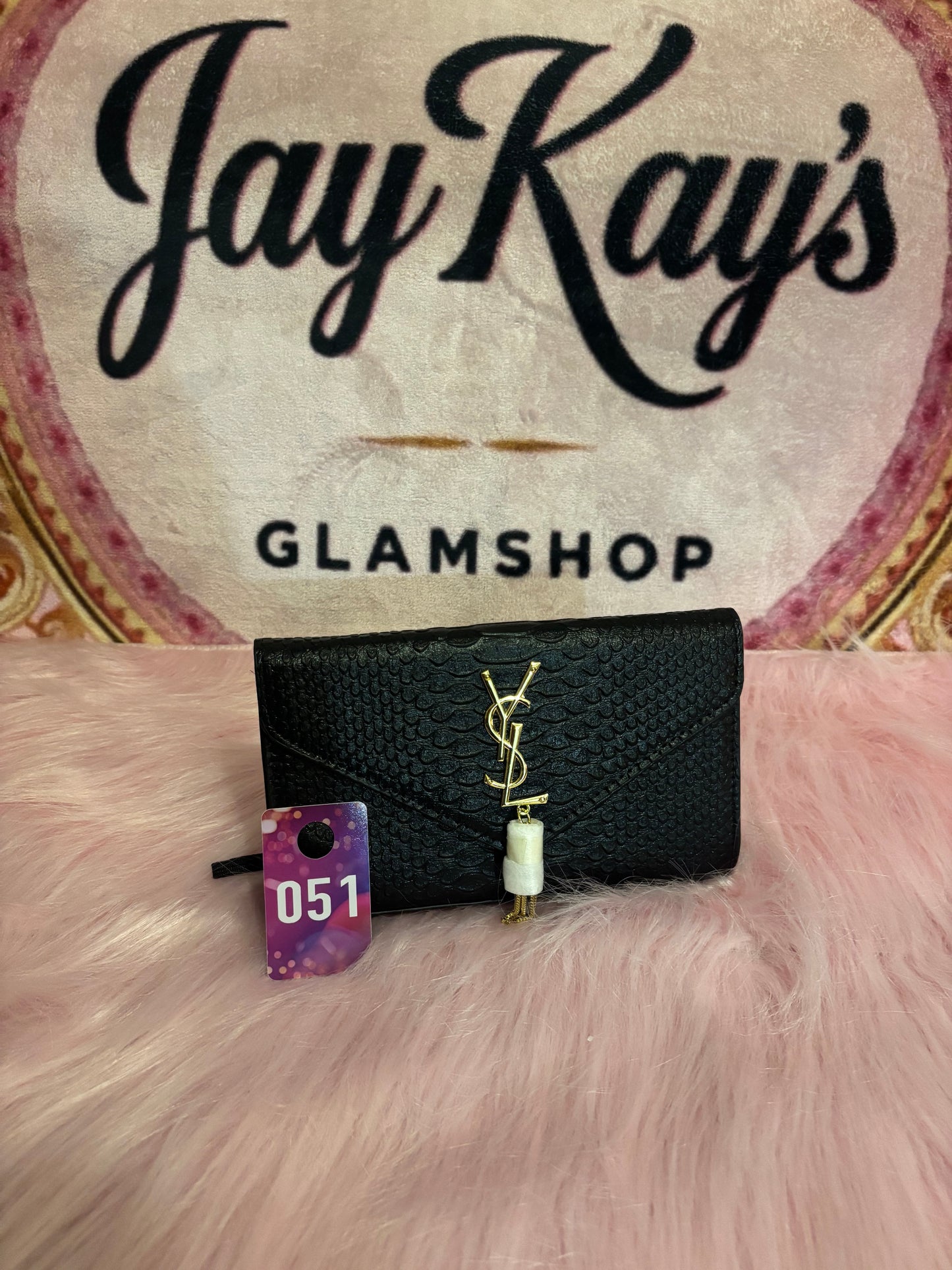 Midnight Classic Y-Charm clutch