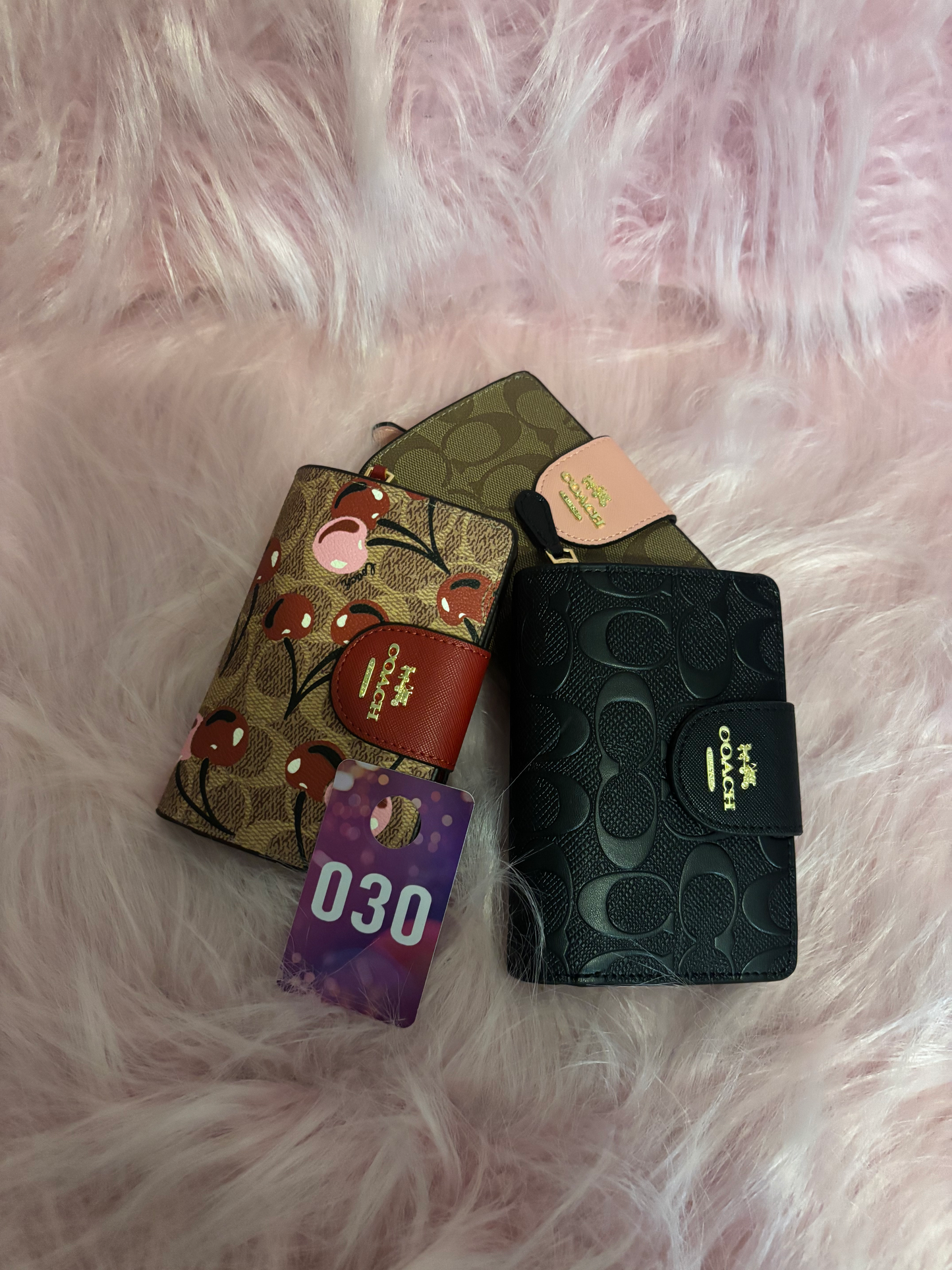 Accessories Wallet 030 — Signature Canvas Mini Snap Wallet — 3 Styles