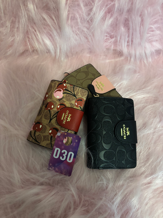 Accessories Wallet 030 — Signature Canvas Mini Snap Wallet — 3 Styles