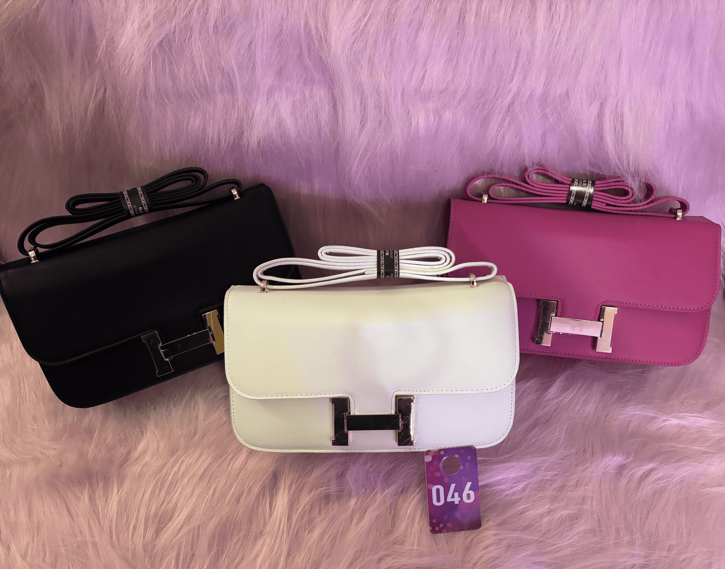 Bag--046 – Graphic Print Structured Crossbody Bag